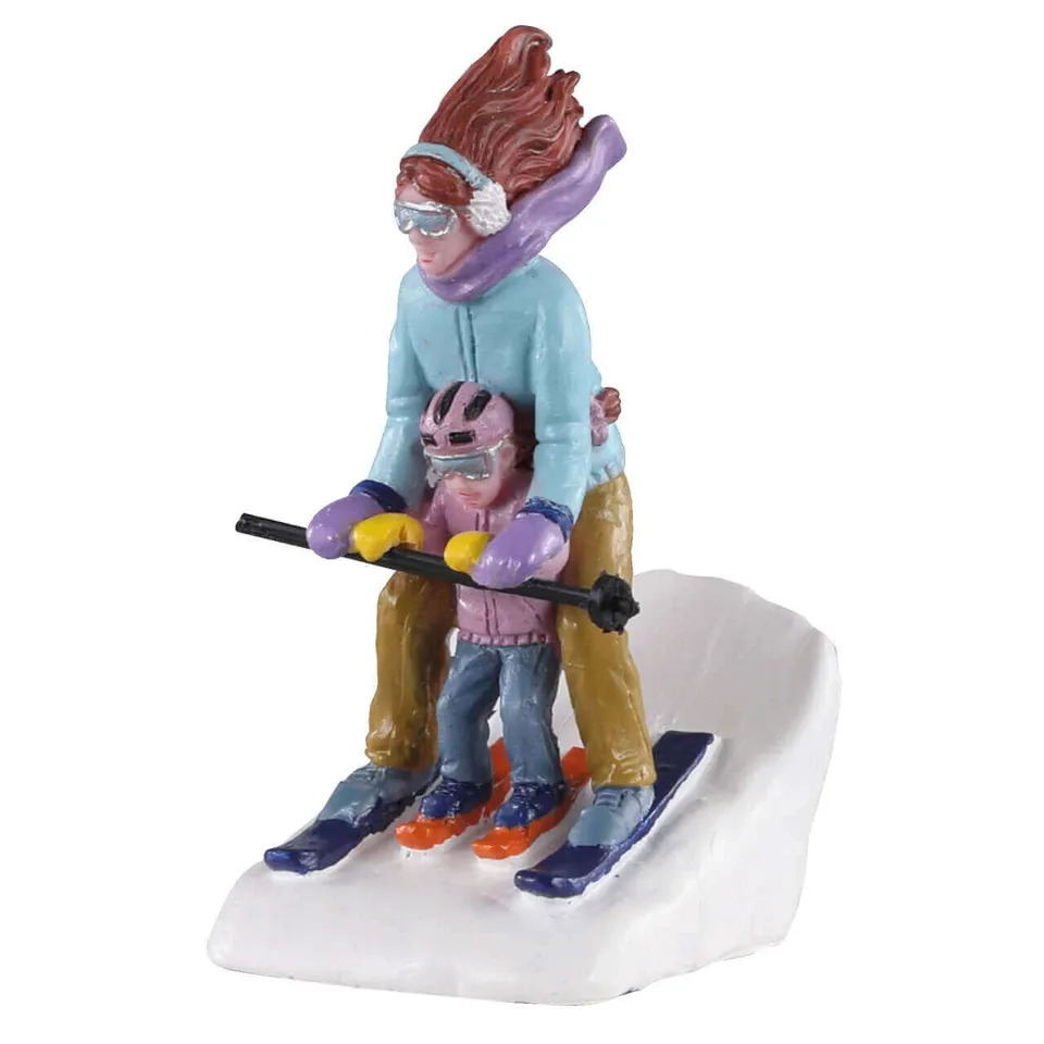 lemax-mommy-me-ski-figurine-miniature-ski-vail-village image 1
