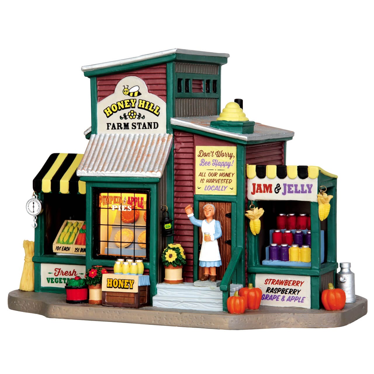 lemax-honey-hill-farm-stand-tal-de-ferme-miniature image 1