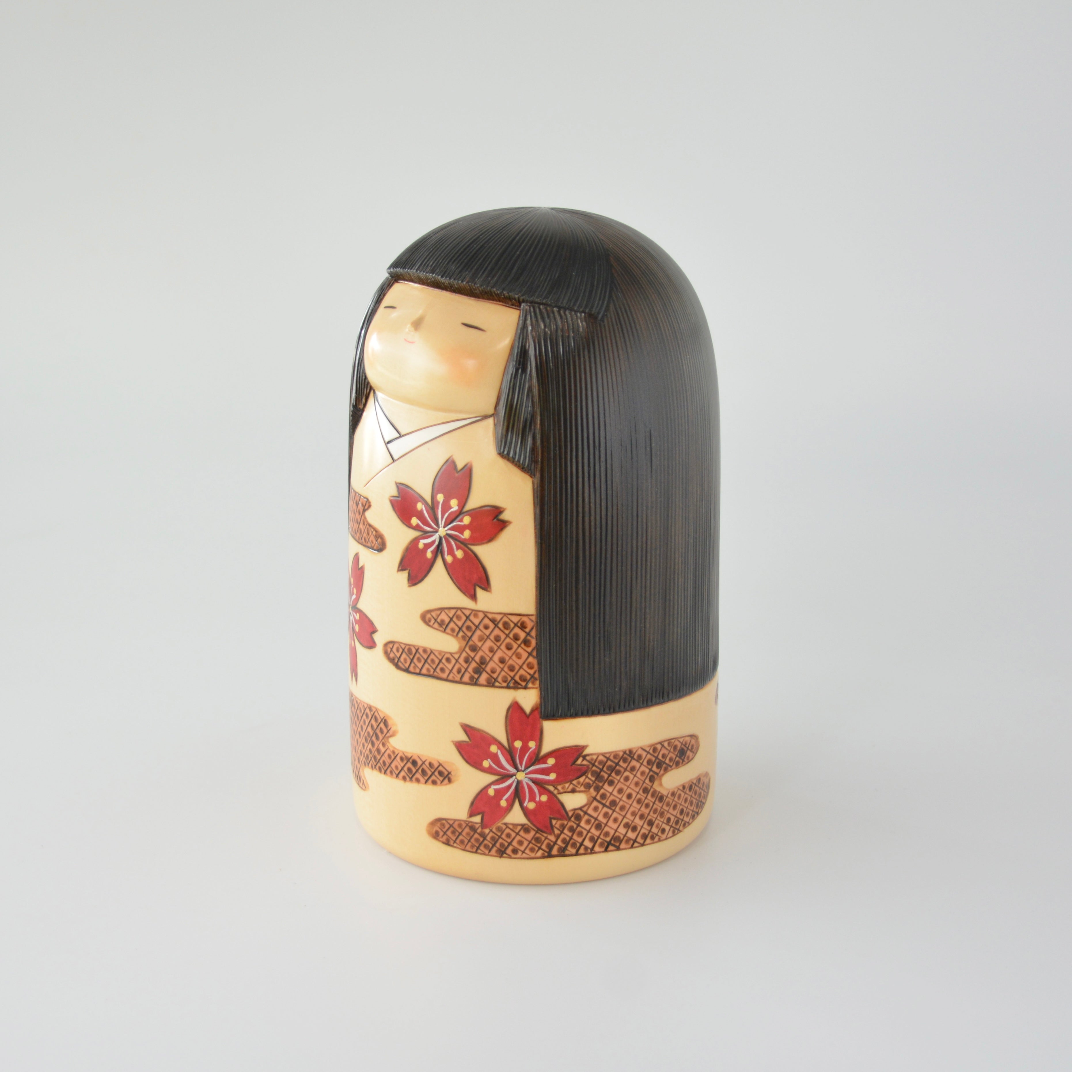 usaburo-kokeshi-haru-no-hi-par-yuji-okamoto-figurine-artisanale-limit-e image 2