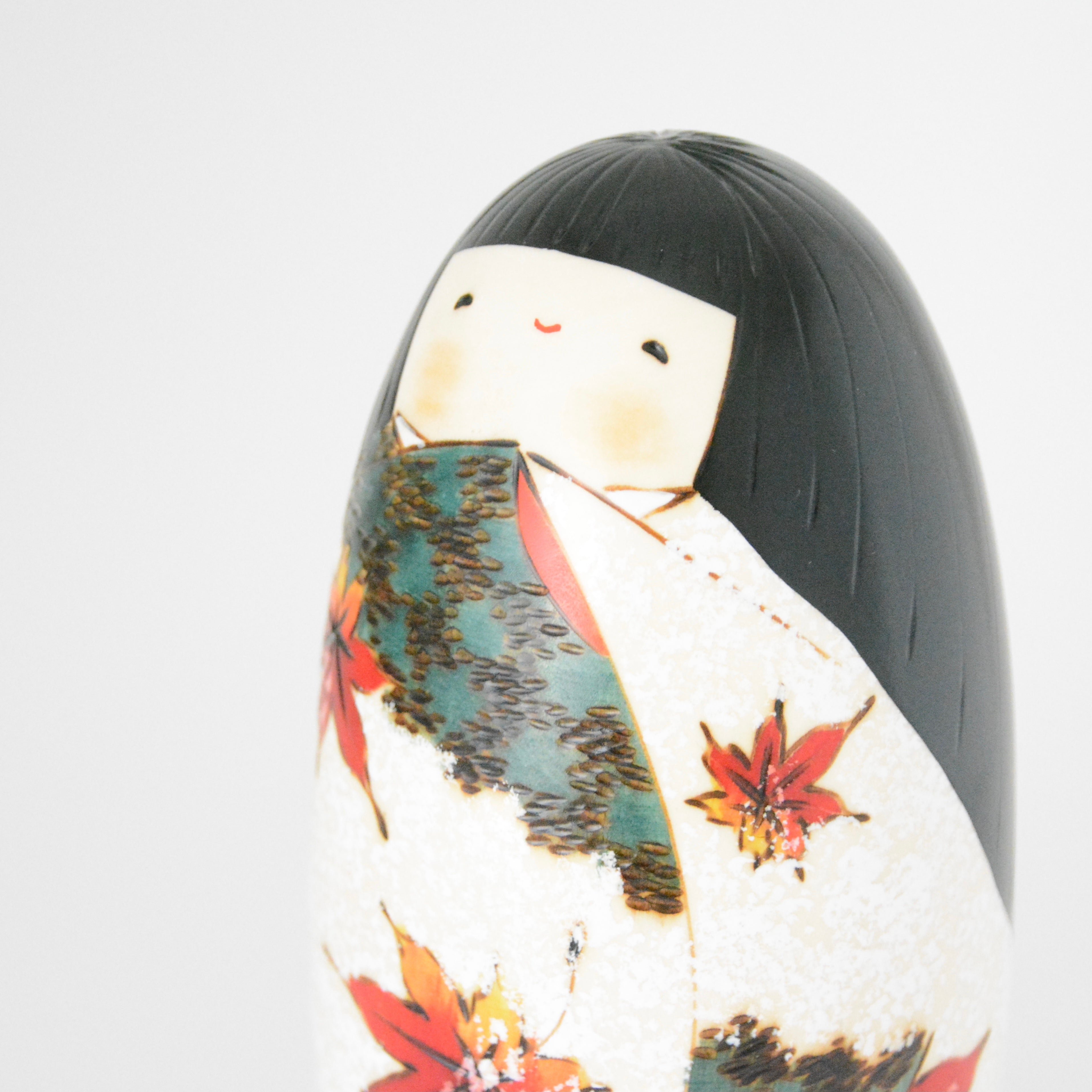 usaburo-kokeshi-sh-zan-montagne-d-automne-75x75x155mm image 5
