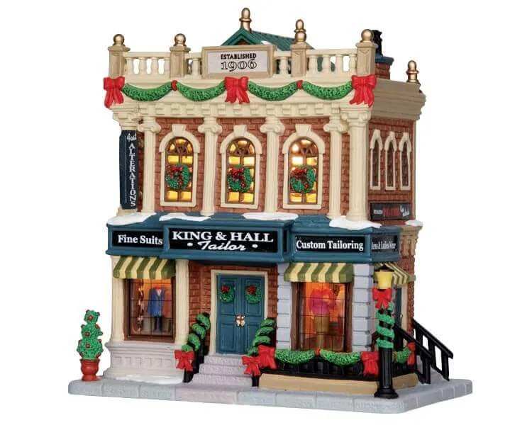 lemax-king-hall-tailor-boutique-tailleur-miniature-de-village-de-no-l image 1
