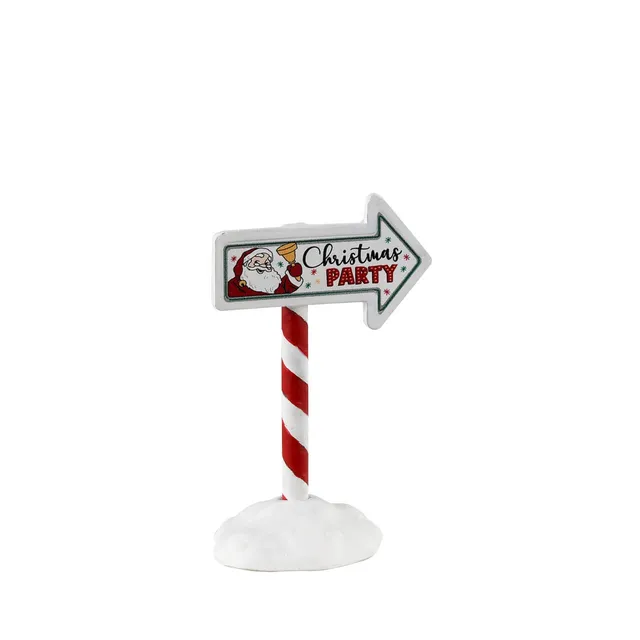 lemax-christmas-party-sign-panneau-miniature-de-no-l image 1