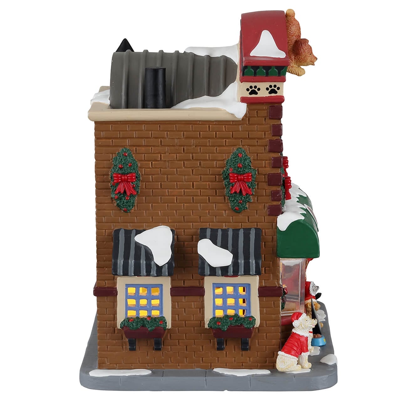 lemax-meet-santa-paws-maison-miniature-wags-motel-chiens image 2
