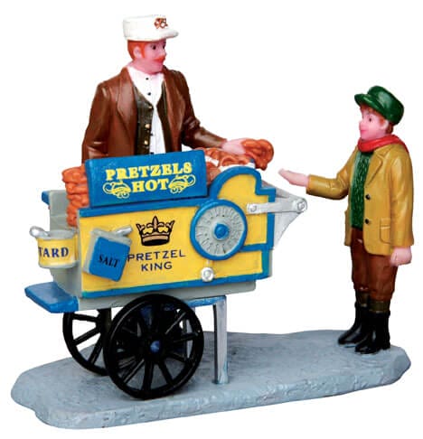 lemax-pretzel-king-pretzel-cart-caddington-miniature-artisanale-de-collection image 1