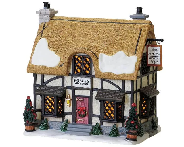 lemax-polly-s-grocery-shoppe-picerie-miniature-village-de-no-l image 1