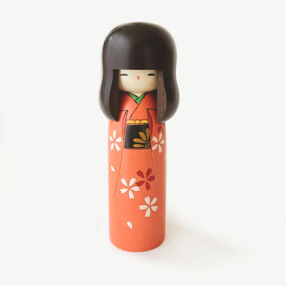 usaburo-kokeshi-kozakura-small-cherry-blossoms-kokeshi-sakura-15-5-cm image 1