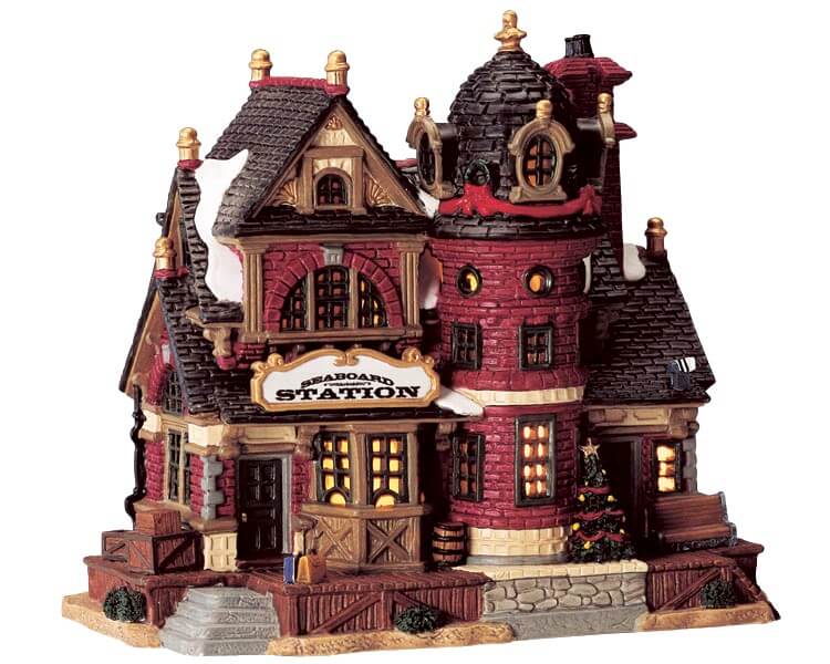 lemax-seaboard-train-station-b-timent-village-miniature image 1