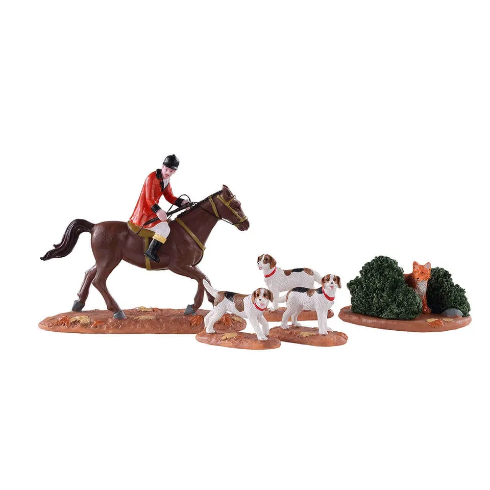 lemax-fox-hunt-figurine-miniature-chasse-cour-caddington image 1