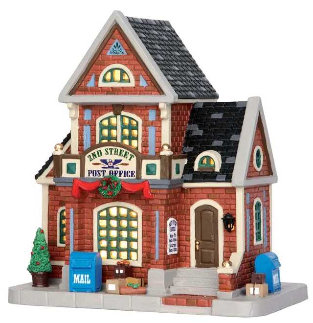 lemax-2nd-street-post-office-maison-miniature-illumin-e image 1
