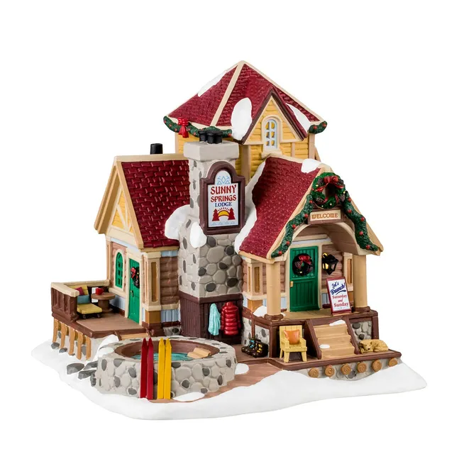 lemax-sunny-springs-lodge-maison-miniature-vail-village image 1