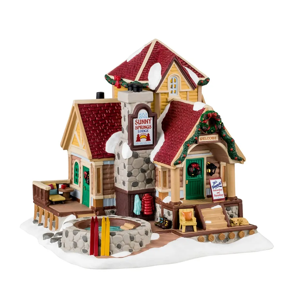 lemax-sunny-springs-lodge-maison-miniature-vail-village image 1