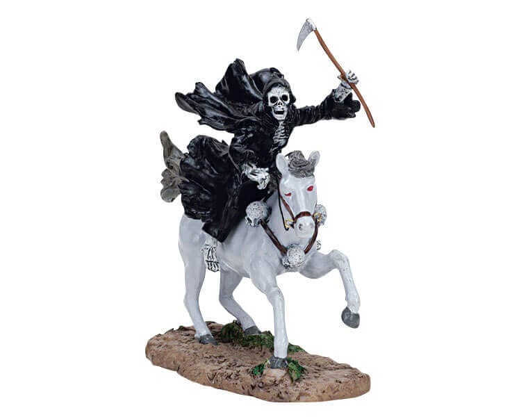lemax-death-on-a-pale-horse-figurine-spooky-town-cavalier-squelette image 1