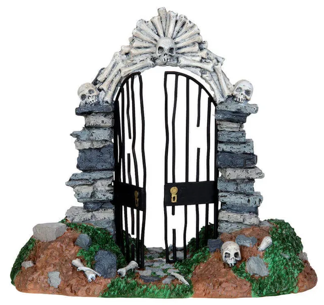 lemax-skull-gate-portail-cr-ne-spooky-town image 1