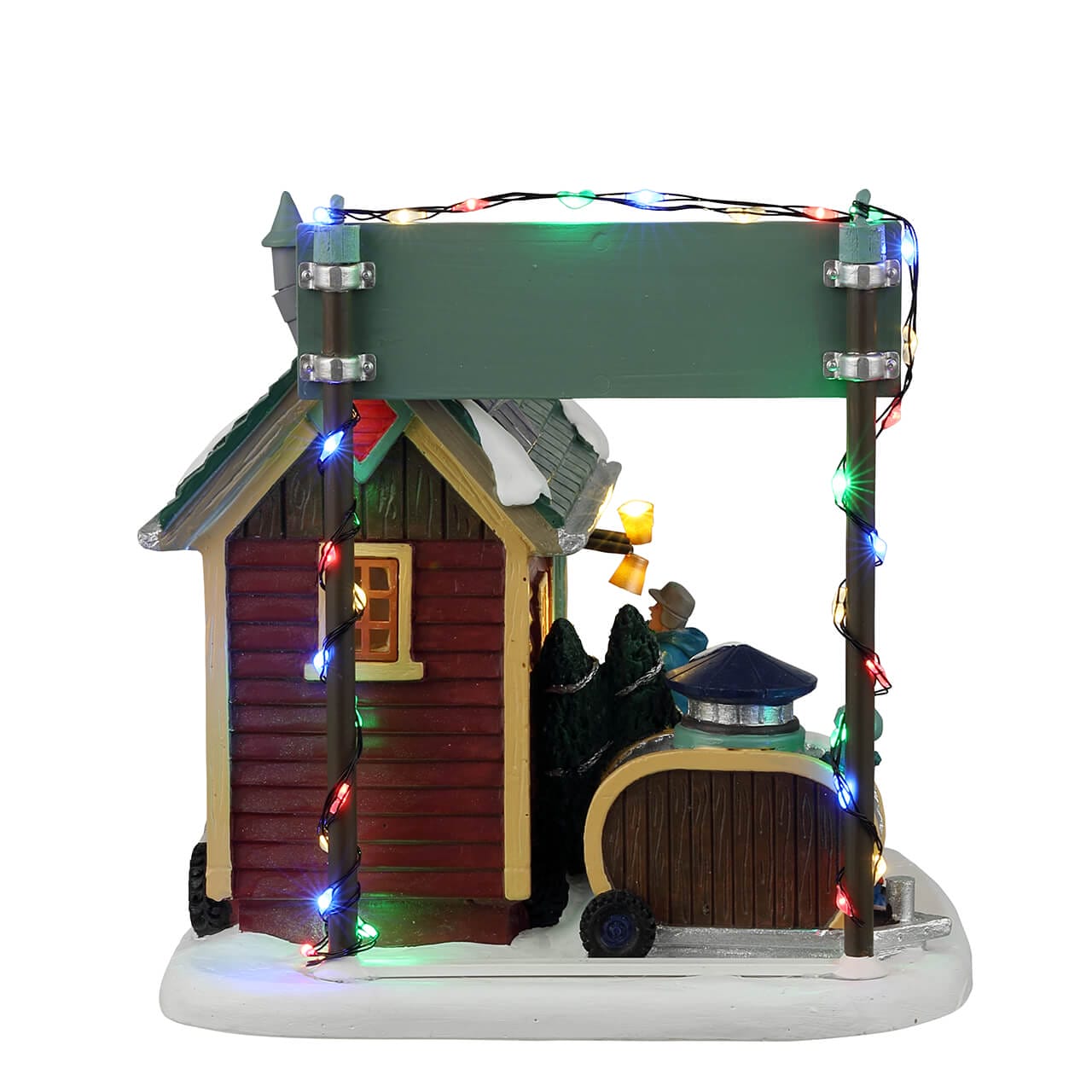 lemax-tiny-house-tree-lot-stand-sapins-miniatures-vail-village image 2