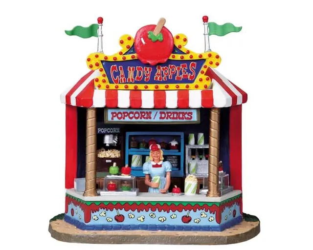 lemax-candy-apple-stand-stand-miniature-pomme-d-amour image 1