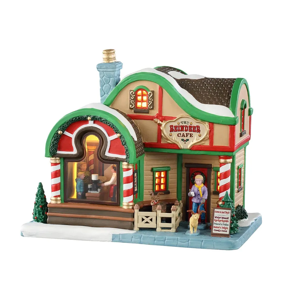 lemax-the-reindeer-cafe-b-timent-miniature-lumineux-vail-village image 1