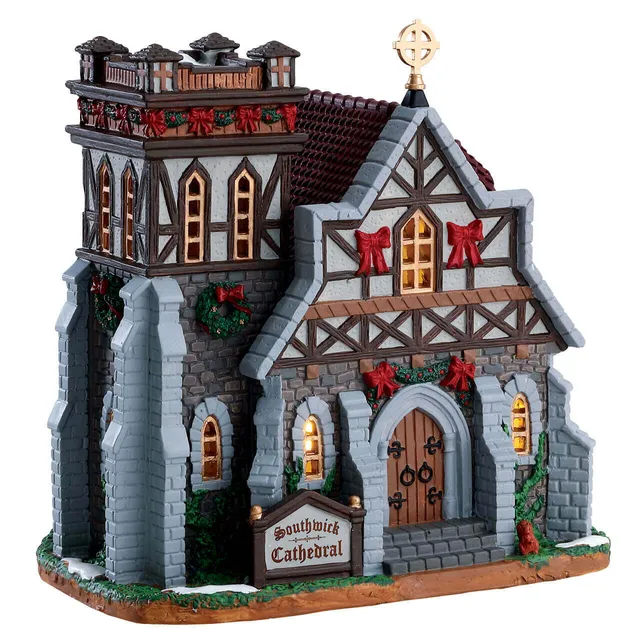 lemax-southwick-cathedral-glise-miniature-lumineuse-village image 1