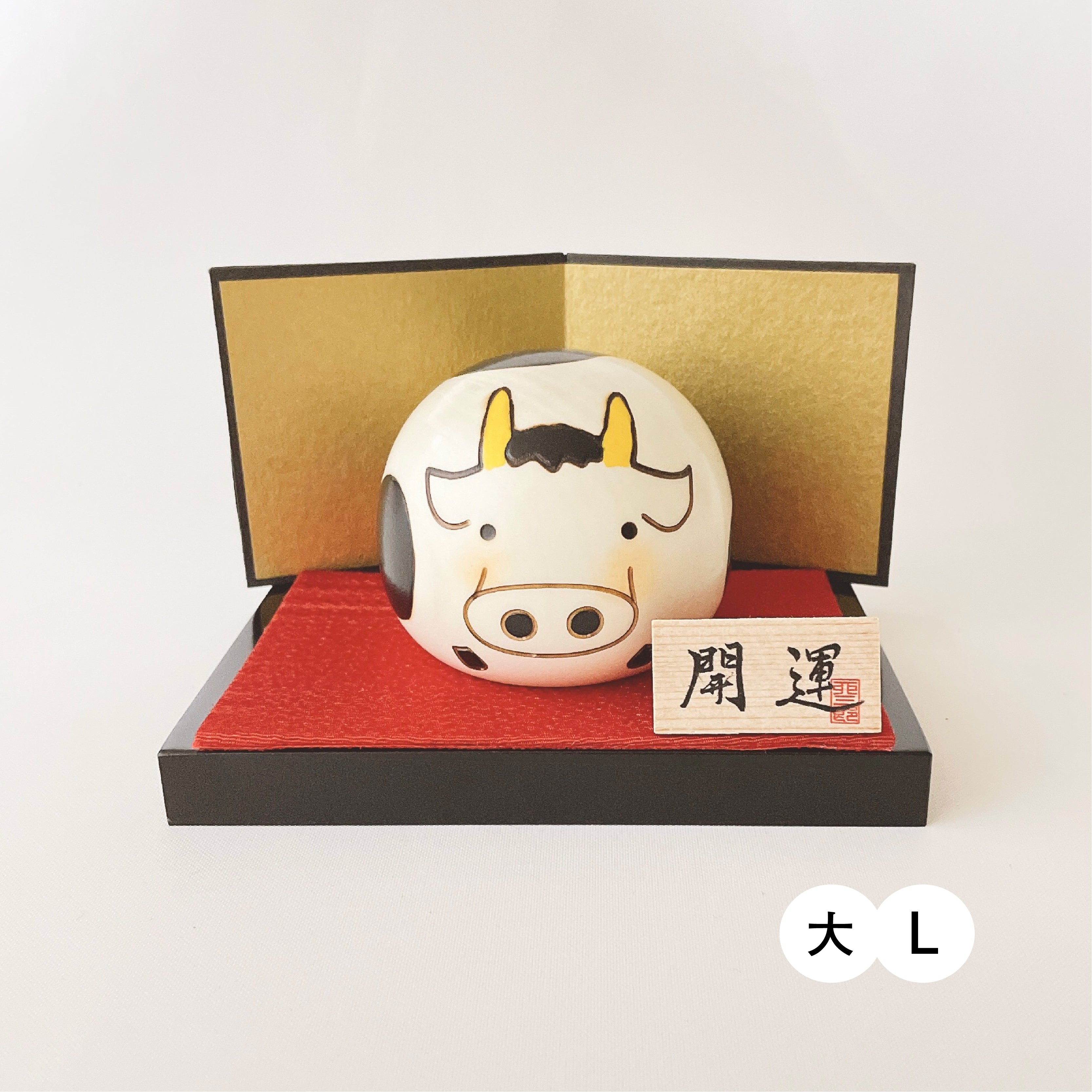 usaburo-kokeshi-yurakoro-vache-figurine-culbuto-artisanale image 8