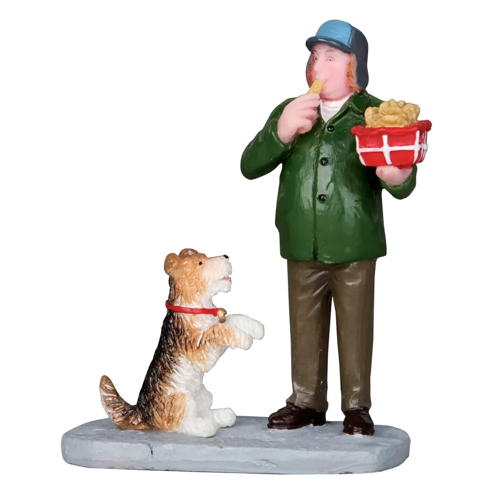 lemax-fish-and-chips-fan-figurine-miniature-gourmande image 1