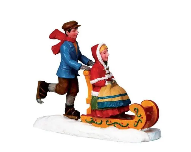 lemax-ice-sledding-miniature-luge-sur-glace-hiver image 1