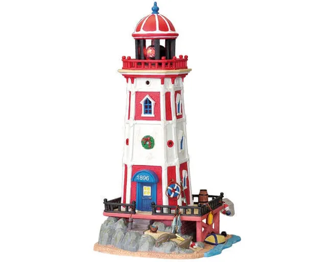 lemax-seal-harbor-lighthouse-phare-miniature-de-village image 1