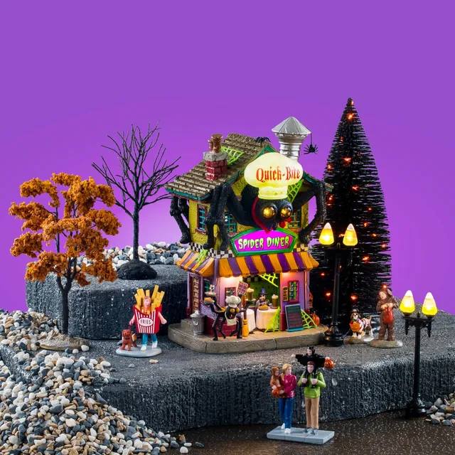 lemax-quick-bite-spider-diner-set-diner-hant-spooky-town image 1