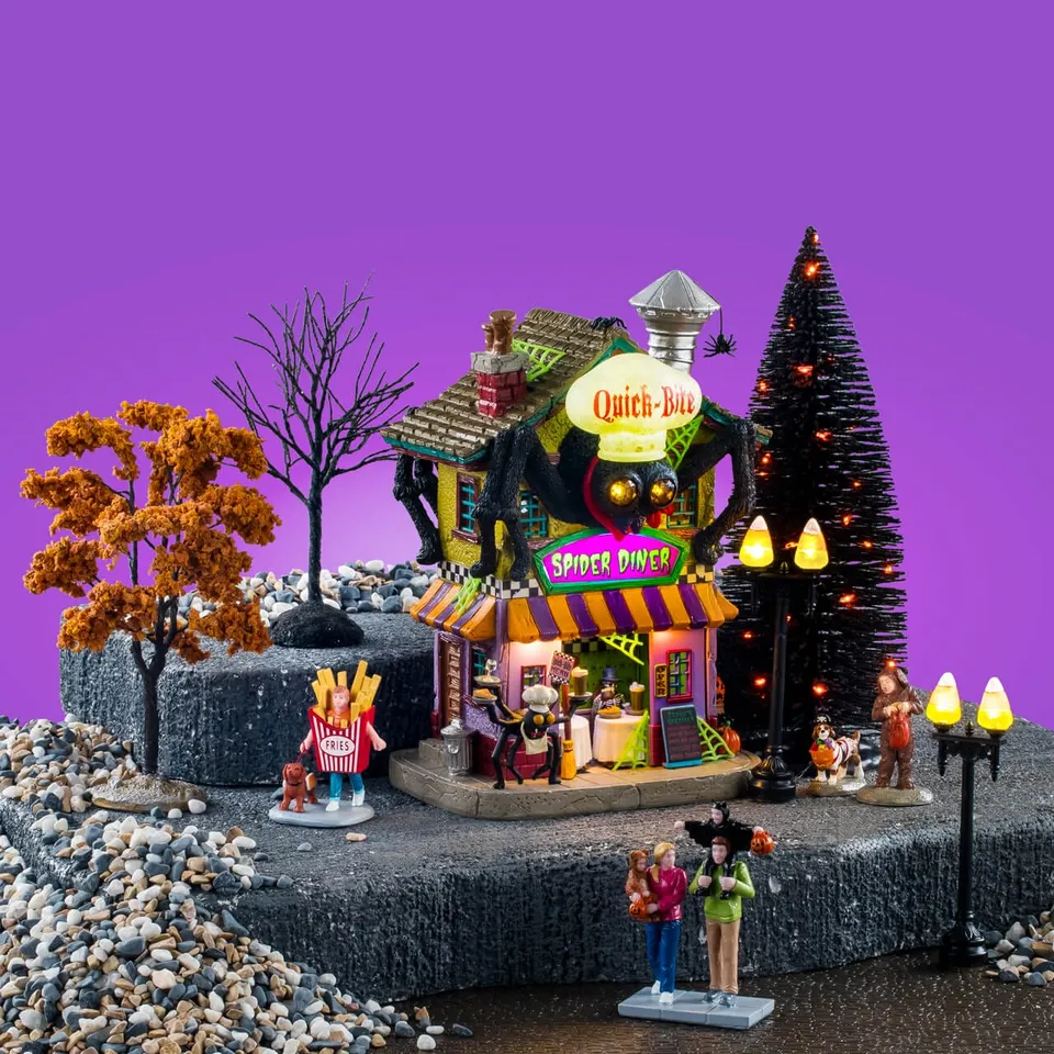lemax-quick-bite-spider-diner-set-diner-hant-spooky-town image 1