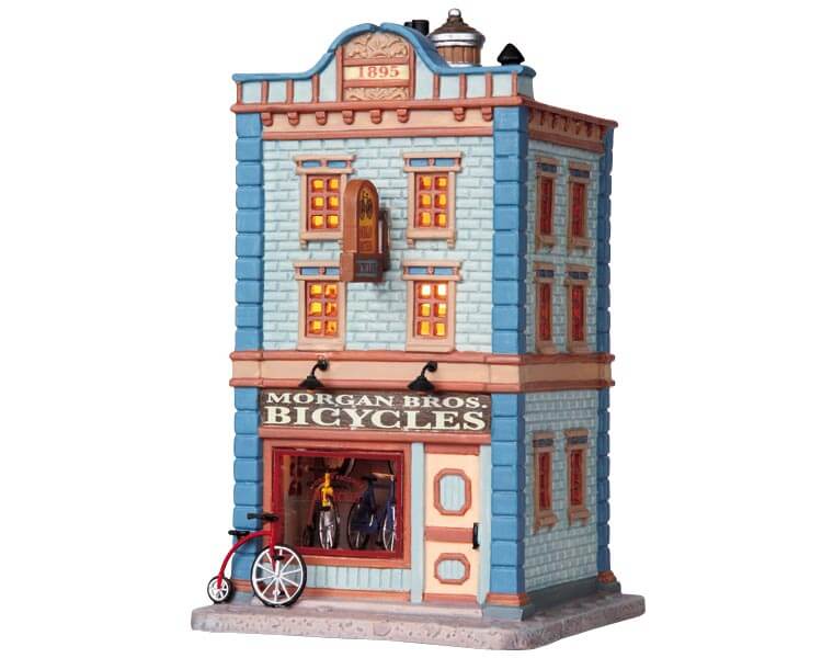 lemax-morgan-bros-bicycles-boutique-v-los-miniature-de-collection image 1