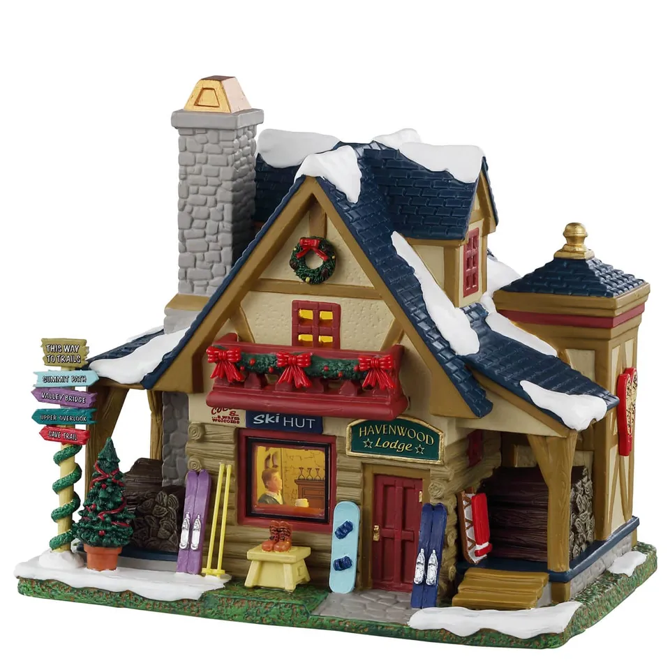 lemax-havenwood-lodge-vail-village-chalet-miniature image 1