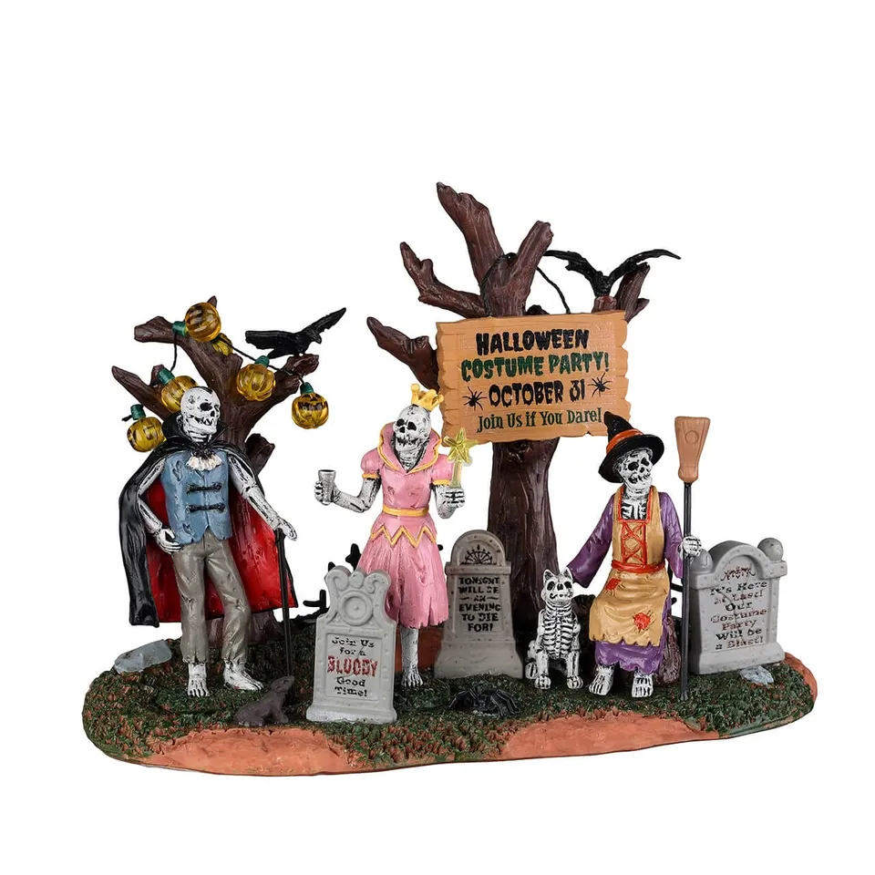 lemax-graveyard-costume-party-sc-ne-f-te-d-guis-e-cimeti-re-spooky-town image 1