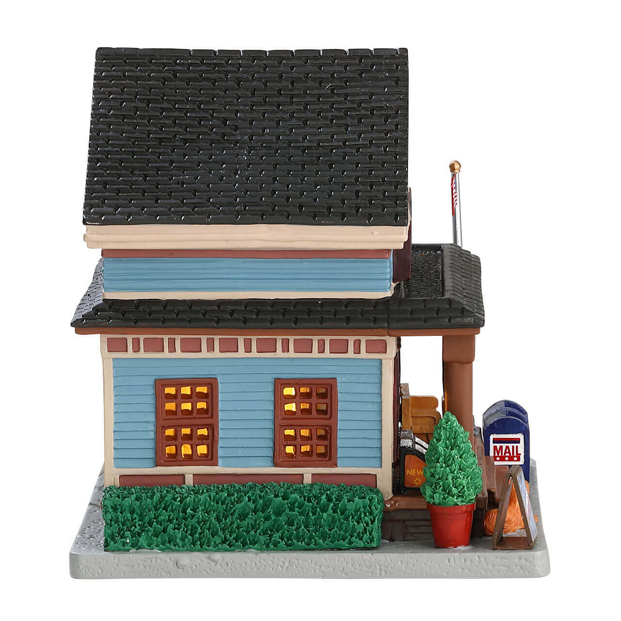 lemax-green-view-post-office-maison-miniature-lumineuse-poste-de-village image 3