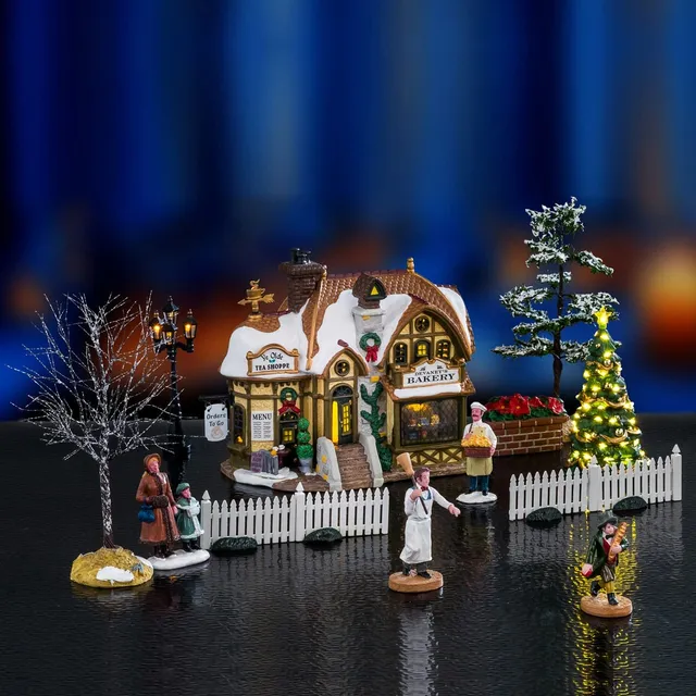 lemax-devaney-s-bakery-set-boulangerie-lumineuse-figurines-caddington image 1