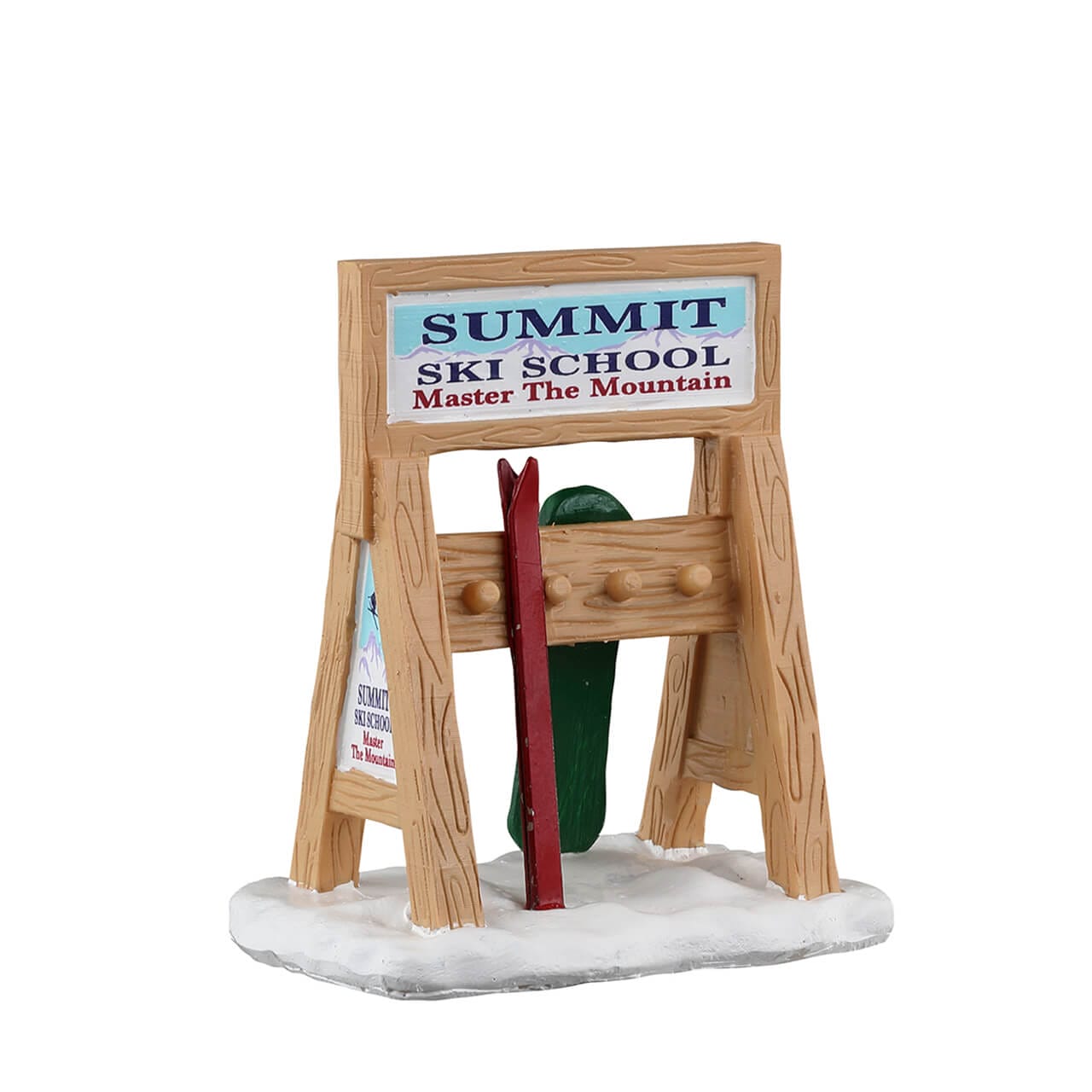 lemax-ski-rack-sign-accessoire-miniature-porte-skis-en-bois-vail-village image 2