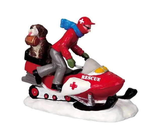lemax-ski-patrol-rescue-figurine-miniature-secours-en-ski image 1