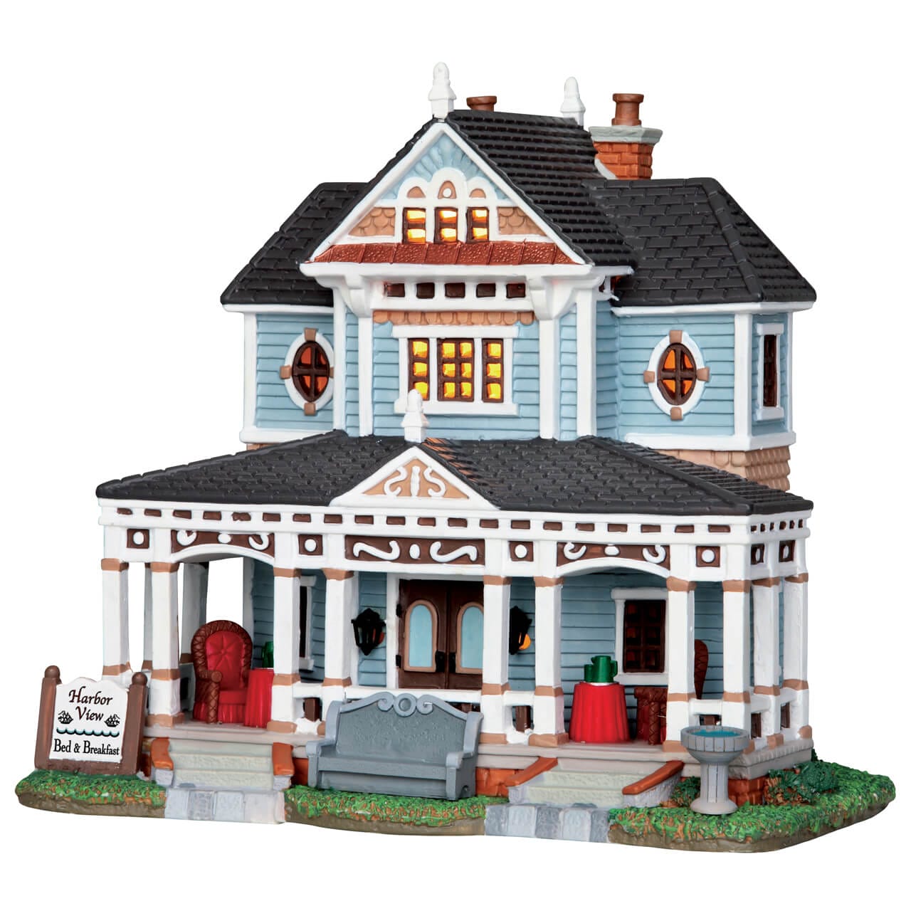 lemax-harbor-view-bed-breakfast-maison-miniature-de-collection image 1