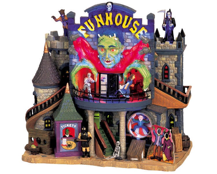 lemax-spooky-town-funhouse-b-timent-miniature-hant-de-collection image 1