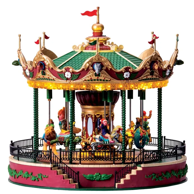 lemax-jungle-carousel-man-ge-miniature-coventry-cove image 1