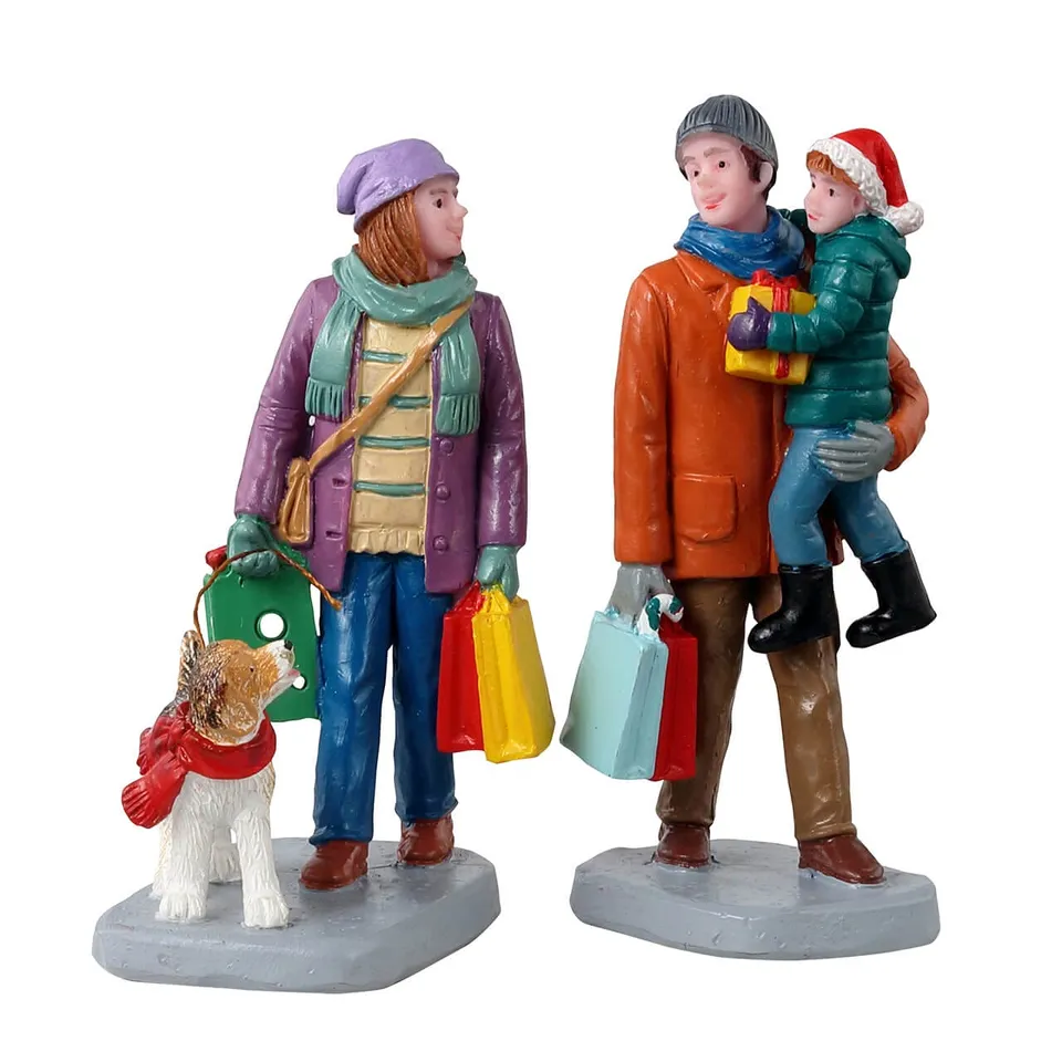 lemax-holiday-shoppers-set-figurines-famille-shopping-de-no-l image 1