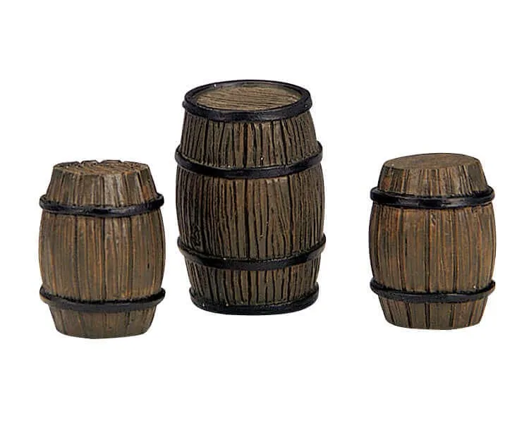 lemax-barrels-lot-tonneaux-miniatures-accessoires-village image 1
