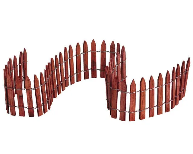 lemax-18-inch-wired-wooden-fence-miniature-cl-ture-en-bois-45-cm image 1