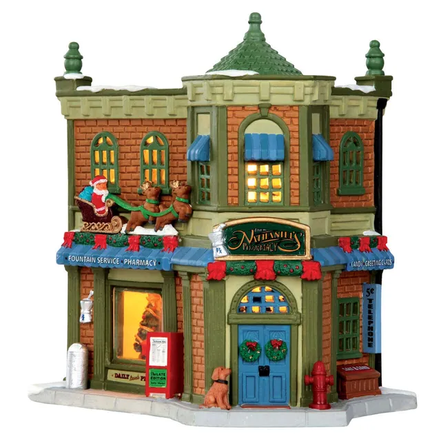 lemax-nathaniel-s-pharmacy-pharmacie-miniature-de-village image 1