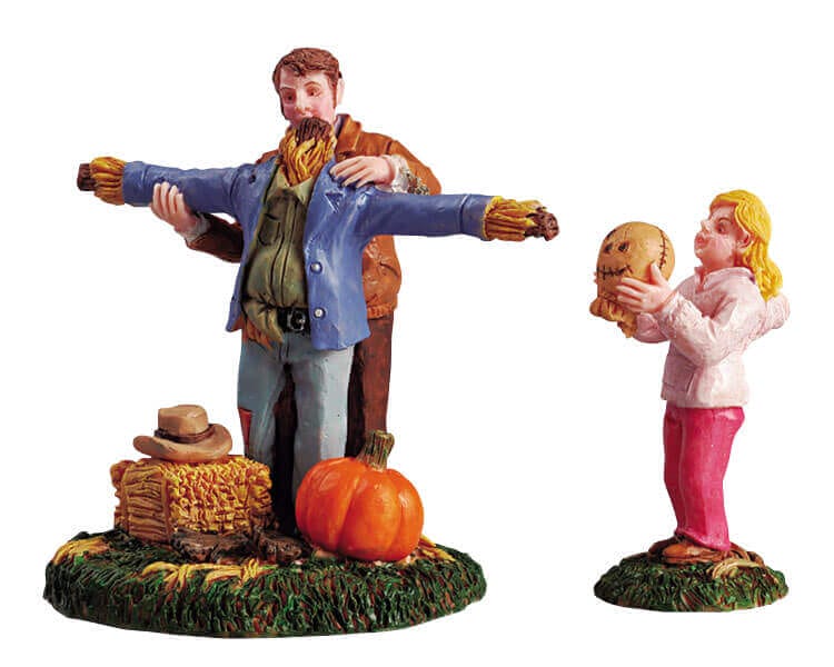 lemax-making-a-scarecrow-figurine-miniature-pouvantail-automne image 2