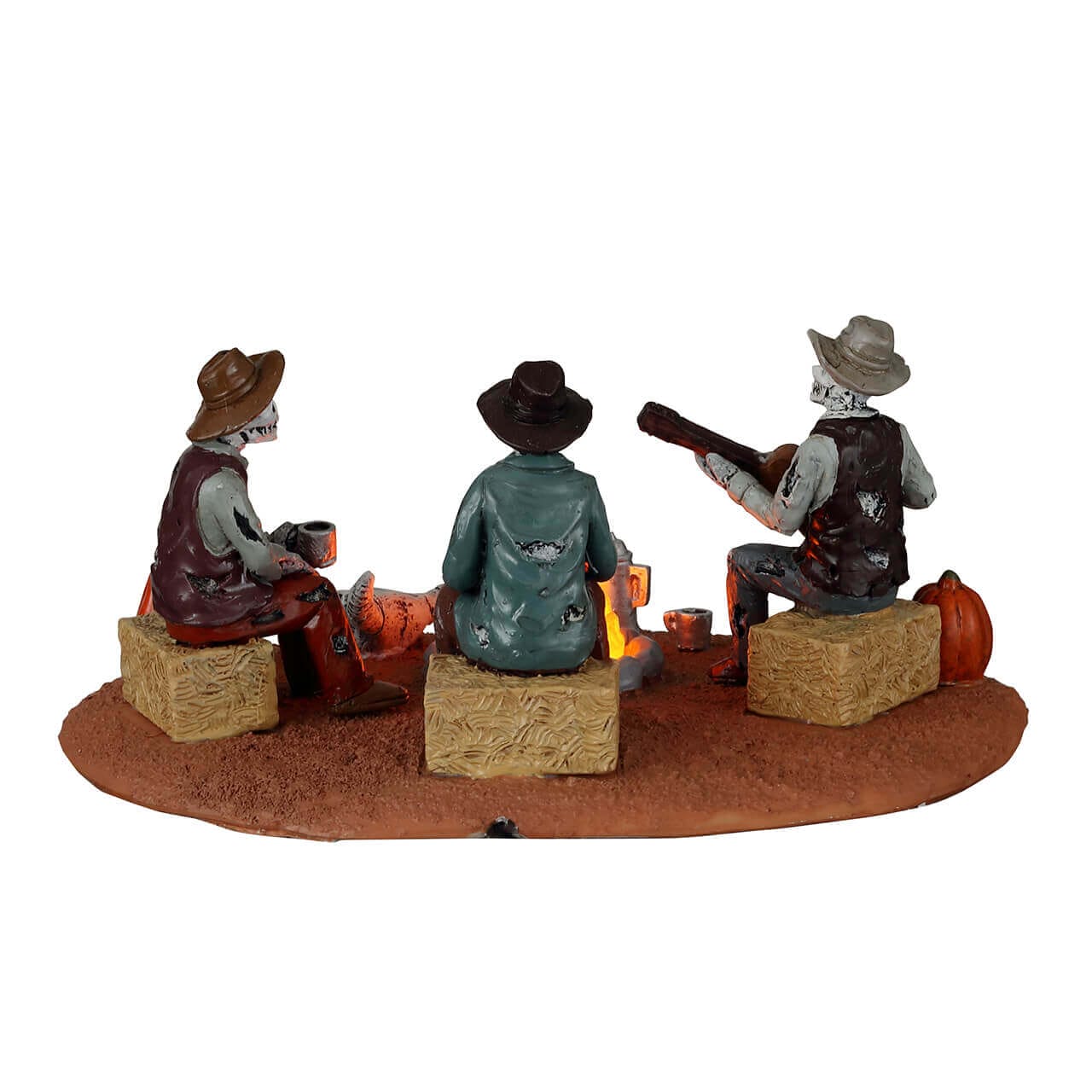 lemax-warming-their-bones-figurine-squelettes-cowboys-spooky-town image 4
