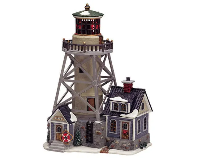 lemax-rivermouth-lighthouse-phare-miniature-lumineux-de-village image 1