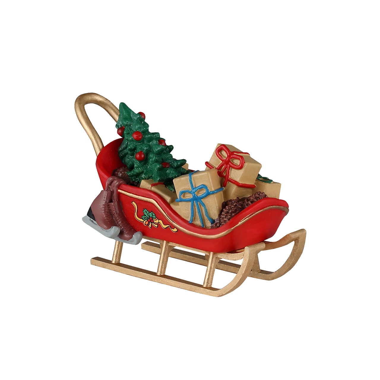 lemax-vintage-christmas-tra-neau-miniature-no-l-vintage-avec-sapin-et-cadeaux image 2