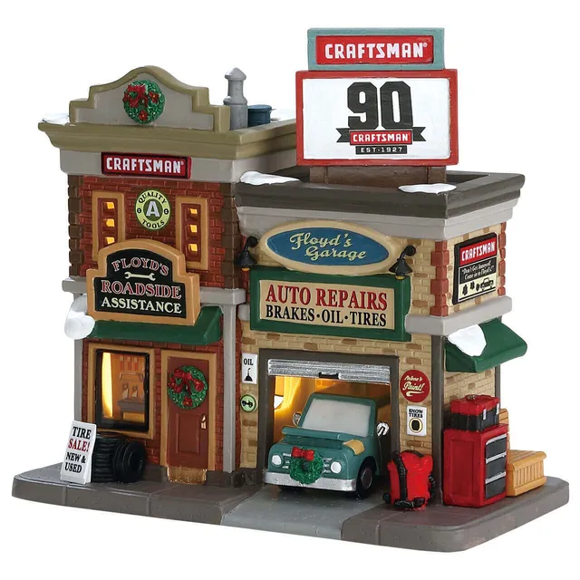 lemax-floyd-s-garage-b-timent-miniature-atelier image 1