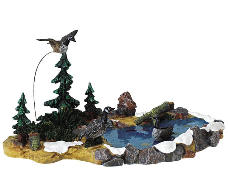 lemax-duck-pond-mare-aux-canards-accessoire-village-miniature image 1