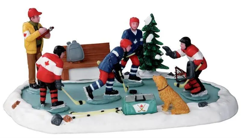 lemax-hockey-tryouts-figurine-miniature-hockey-sur-glace image 1