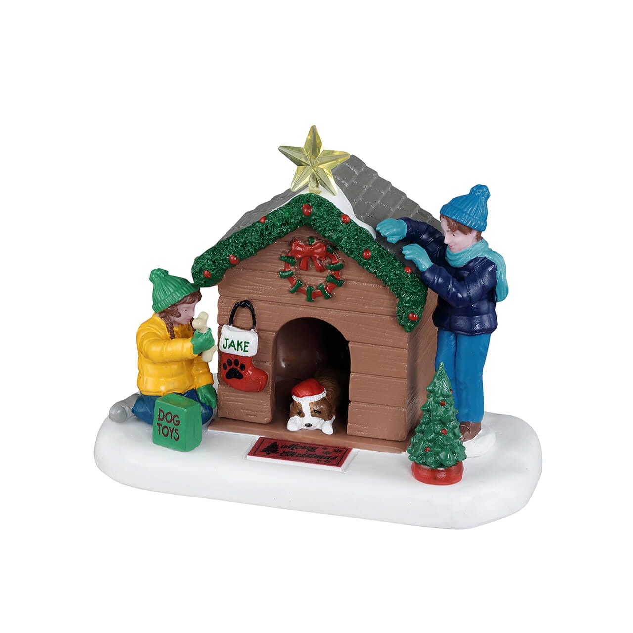 lemax-doghouse-christmas-figurine-miniature-jake-le-chiot image 1
