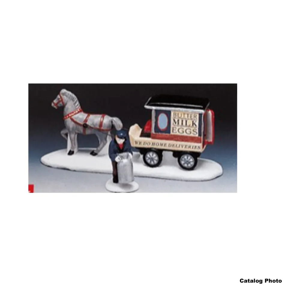 lemax-milk-wagon-chariot-de-lait-miniature-de-village image 1